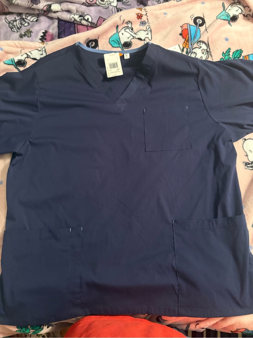 Izod Navy V-Neck Medical Scrub Top